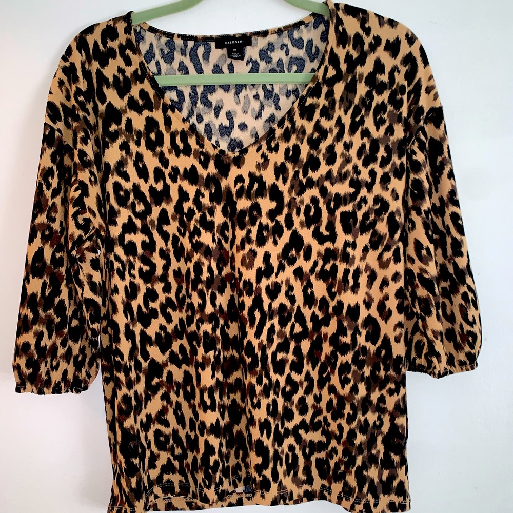 Halogen lightweight Leopard blouse